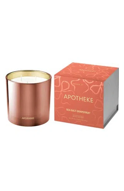 Apotheke Sea Salt Grapefruit Three-wick Scented Candle (limited Edition) In Pink