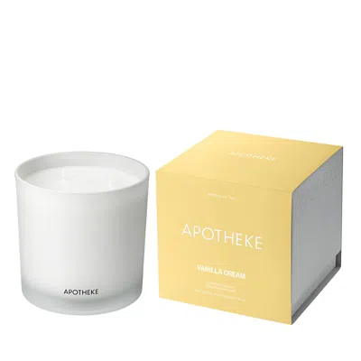 Apotheke Vanilla Cream 3-wick Candle 26 Oz. In Transparent