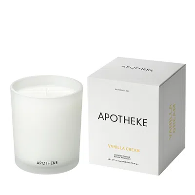 Apotheke Vanilla Cream Classic Candle 10.5 Oz. In White