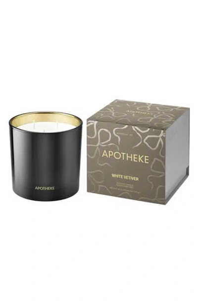 Apotheke White Vetiver Three-wick Scented Candle (limited Edition) In Black