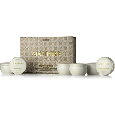 Apotheke Winter 6-piece Scented Mini Candle Discovery Set In White