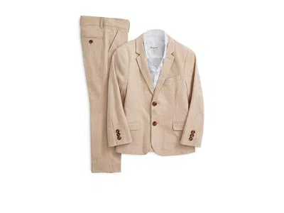 Appaman 2-piece Stretchy Mod Suit (toddler/little Kid/big Kid) Boy's Sets Parchment : 12 Big Kid, Polyester/ In Neutral