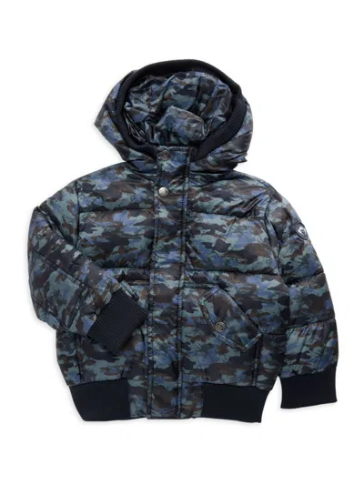 Appaman Baby Boy's Camo Puffer Jacket In Blue