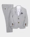 Appaman Boy's 2-piece Stretchy Mod Suit In High Rise Grey