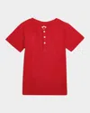 Appaman Kids' Boy's Day Party Henley T-shirt In Red Clay
