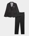 Appaman Boys' Two-piece Mod Suit - Little Kid, Big Kid In Noir Micro Plaid