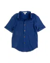 Appaman Boys' Beach Cotton Blend Button Down Shirt - Little Kid, Big Kid In Blue