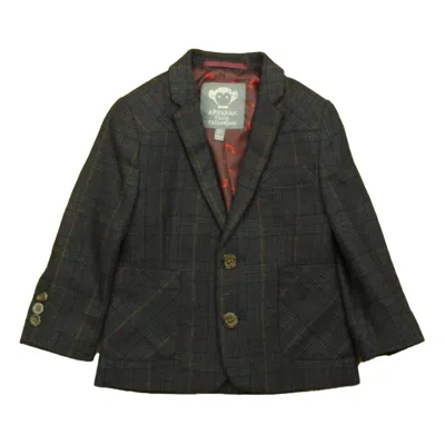 Pre-owned Appaman Kids' Boys Brown Blue Plaid Sports Coat