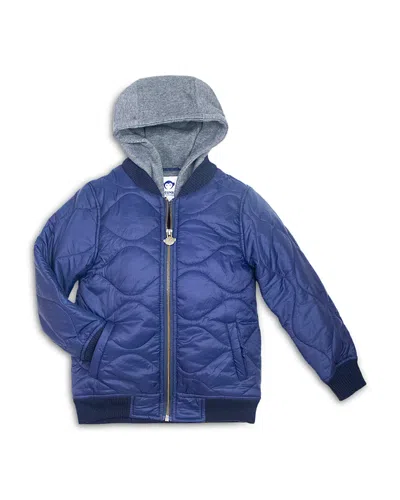 Appaman Boys' Bx Hooded Bomber Jacket - Little Kid, Big Kid In Blue