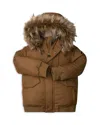 Appaman Boys' City Transit Hooded Puffer Coat - Little Kid, Big Kid In Brown