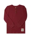 Appaman Boys' Craftsman Thermal Henley Tee - Little Kid, Big Kid In Burgundy