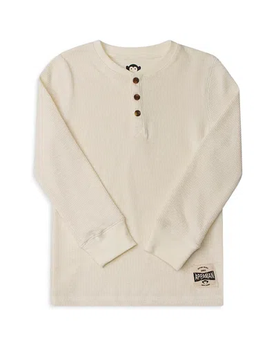 Appaman Boys' Craftsman Thermal Henley Tee - Little Kid, Big Kid In White