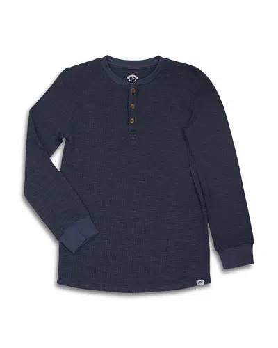 Appaman Boys' Craftsman Thermal Henley Tee - Little Kid, Big Kid In Blue