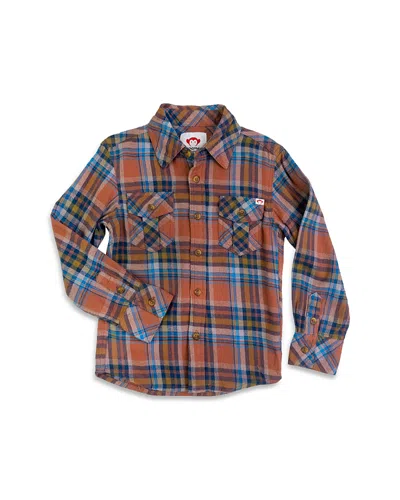 Appaman Boys' Flannel Shirt - Little Kid, Big Kid In Clay/jewel Plaid