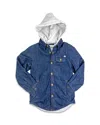 Appaman Boys' Glen Hooded Shirt - Little Kid, Big Kid In Denim Blue