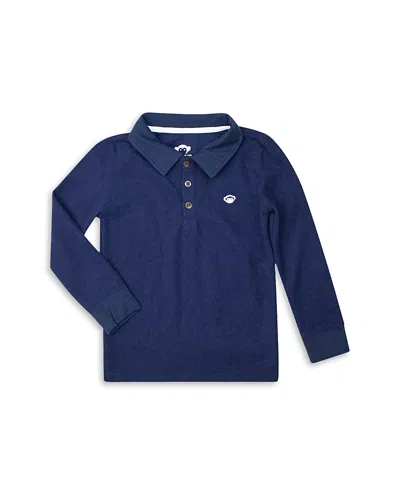 Appaman Boys' Parker Long Sleeve Polo - Little Kid, Big Kid In Blue