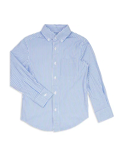 Appaman Boys' Pinstriped Standard Stretch Shirt - Toddler, Little Kid, Big Kid In Blue