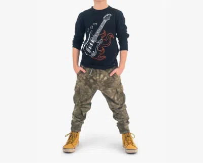 Appaman Kids' Boys Tie Dye Sweatpants In Olive Green