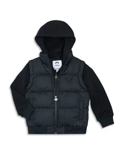 Appaman Boys' Turnstile Hooded Jacket - Little Kid, Big Kid In Black Checkerboard
