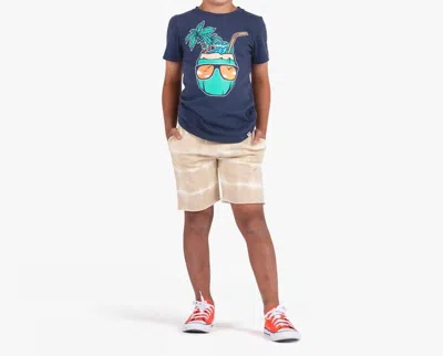 Appaman Kids' Coconut Cool Short Sleeve Tee In Navy In Blue