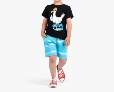 Appaman Kids' Cool Seagull Short Sleeve Tee In Black