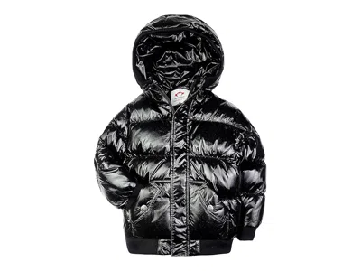 Appaman Down Insulated Puffy Coat (toddler/little Kids/big Kids) Girl's Clothing Black Glitter : 12 Big Kid,