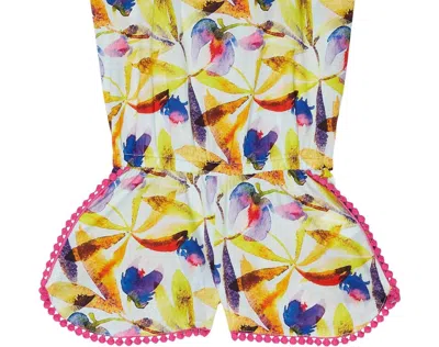 Appaman Kids' Girls' Novia Romper In Flora In Multi