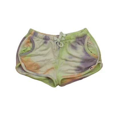 Pre-owned Appaman Kids' Girls Purple Coral Tie Dye Shorts In Green