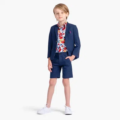 Appaman Kid's Trouser Short In Dark Navy In Blue