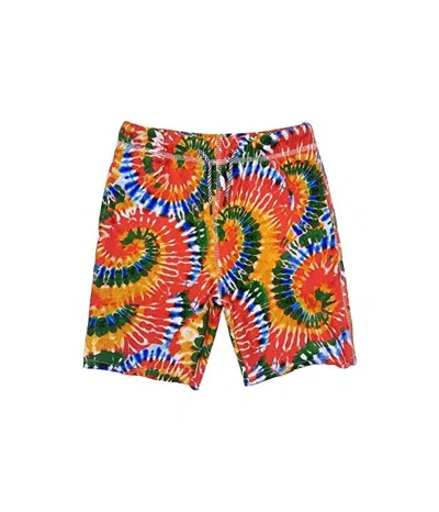 Appaman Kids  Camp Shorts Multi Tie-dye 100% Cotton Drawstring Waist Jdm879