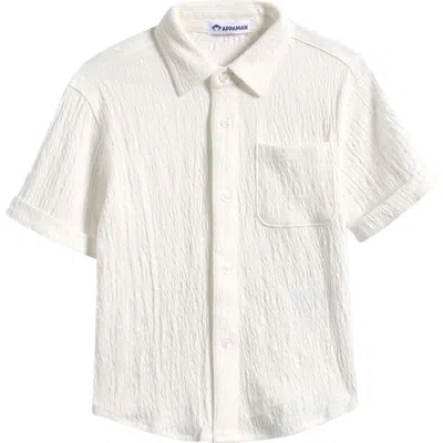 Appaman Kids' Beach Short Button-up Shirt In Metallic