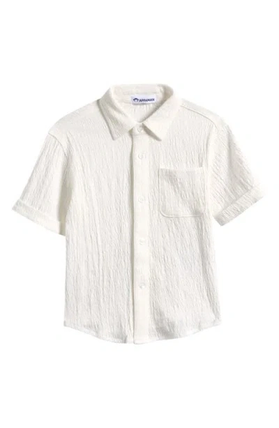 Appaman Kids' Beach Short Button-up Shirt In White