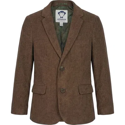 Appaman Kids' Corduroy Blazer In Brown