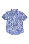 APPAMAN KIDS' DAY PARTY COTTON BUTTON-UP SHIRT