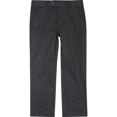 Appaman Kids' Herringbone Stretch Dress Pants In Gray