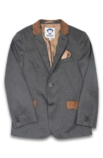 Appaman Kids' Houndstooth Club Jacket In Black