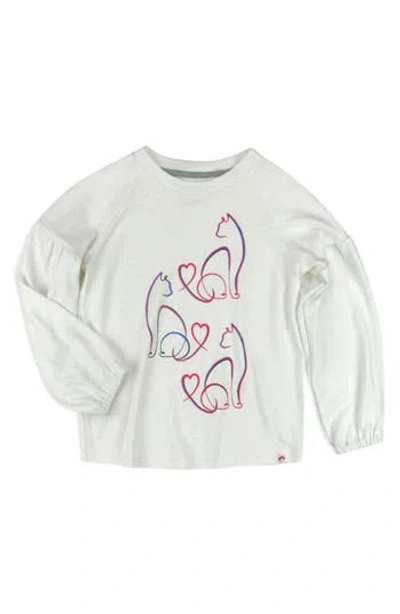 Appaman Kids' Julie Long Sleeve Graphic T-shirt In White Shine
