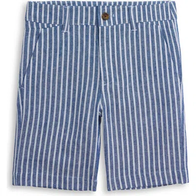 Appaman Kids' Linen Blend Shorts In Blue