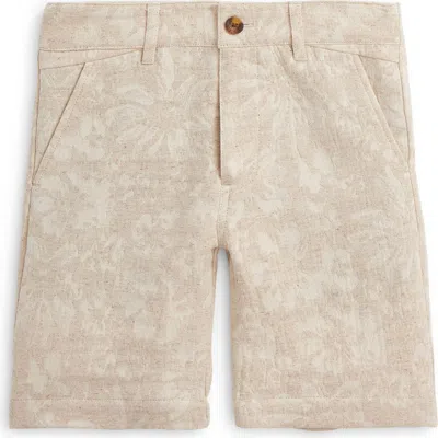 Appaman Kids' Linen Blend Shorts In Neutral
