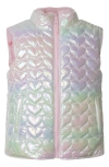 Appaman Kids' Quilted Reversible Heart Vest In Pink