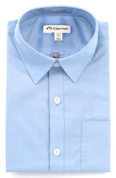 Appaman Kids' Standard Pinstripe Stretch Performance Dress Shirt In Blue