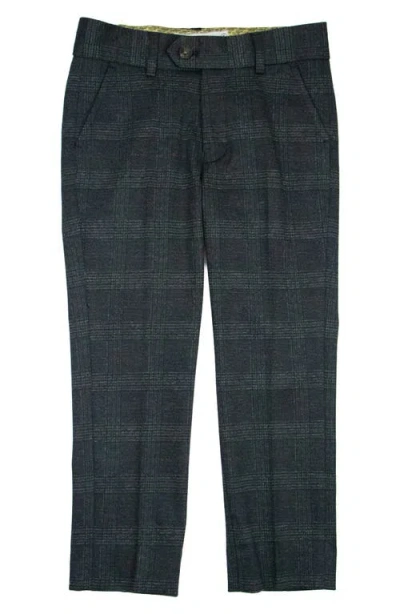 Appaman Kids' Stretchy Mod Suit Pants In Black Isle Tartan