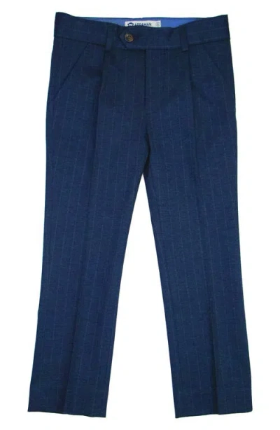 Appaman Kids' Wide Leg Pinstripe Pants In Blue