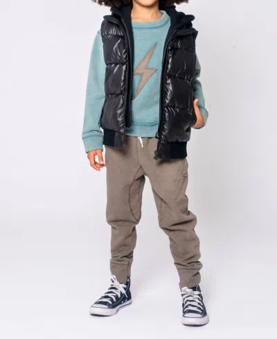 Appaman Kids' Lightening Highland Sweatshirt In Hydro In Black