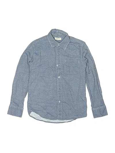 Pre-owned Appaman Kids' Long Sleeve Button Down Shirt In Blue