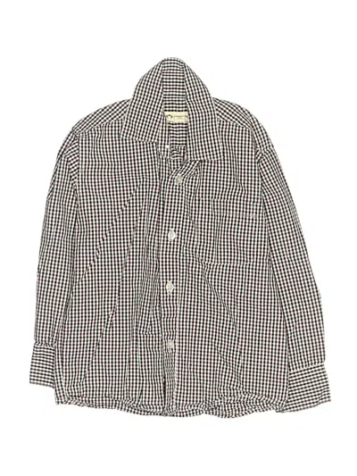 Pre-owned Appaman Kids' Long Sleeve Button Down Shirt In Brown