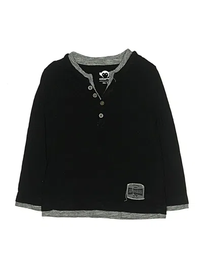 Pre-owned Appaman Kids' Long Sleeve Henley In Black