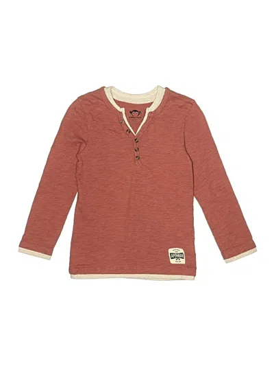 Pre-owned Appaman Kids' Long Sleeve Top Burgundy Crew Neck Tops