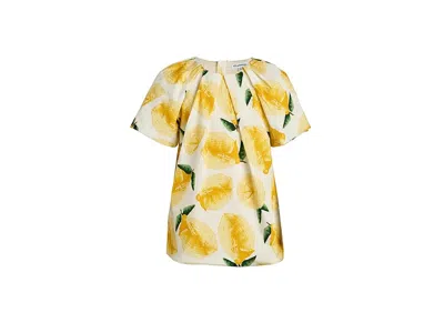 Appaman Puff Dress (toddler/little Kid/big Kid) Girl's Dress Lemons : 7 Little Kid, Cotton In Yellow