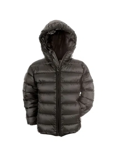 Appaman Kids' Quilted Hooded Jacket In Black